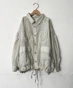 コットンラミースラブローン　シャツジャケット